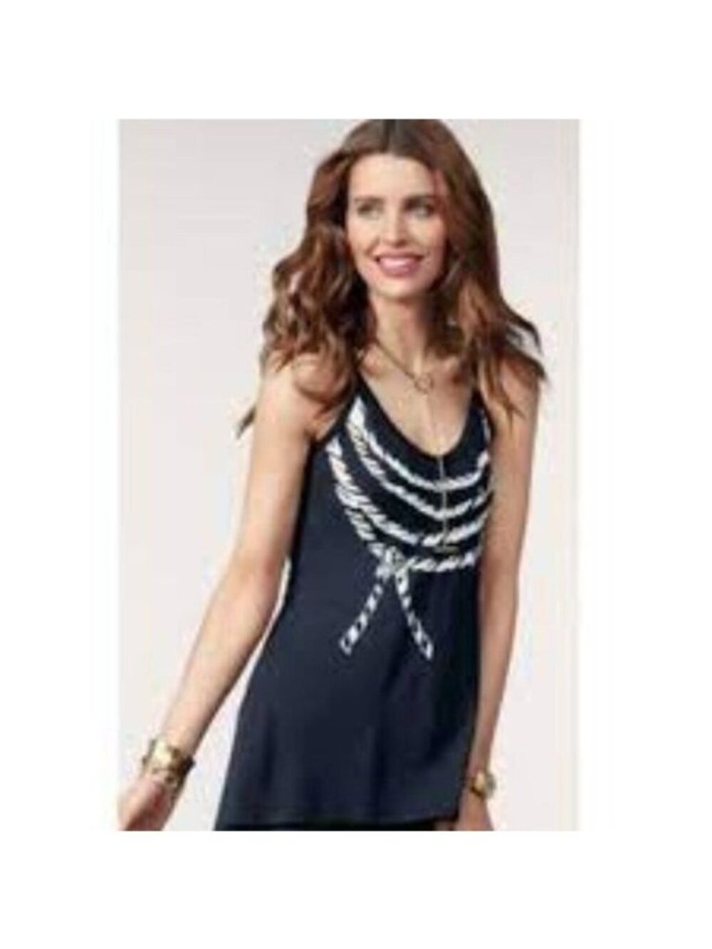 Cabi #836 Ahoy Tank Tunic top anchors size Medium